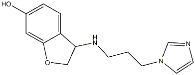 3-{[3-(1H-imidazol-1-yl)propyl]amino}-2,3-dihydro-1-benzofuran-6-ol 구조식 이미지