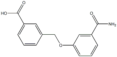 3-{[3-(aminocarbonyl)phenoxy]methyl}benzoic acid Structure