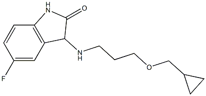 3-{[3-(cyclopropylmethoxy)propyl]amino}-5-fluoro-2,3-dihydro-1H-indol-2-one Structure