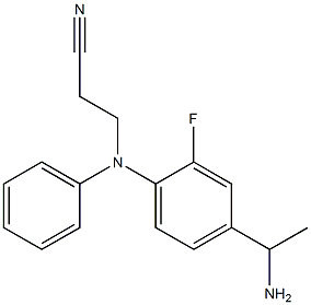 3-{[4-(1-aminoethyl)-2-fluorophenyl](phenyl)amino}propanenitrile 구조식 이미지