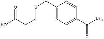 3-{[4-(aminocarbonyl)benzyl]thio}propanoic acid Structure