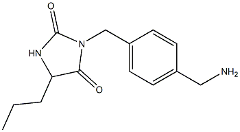 3-{[4-(aminomethyl)phenyl]methyl}-5-propylimidazolidine-2,4-dione 구조식 이미지