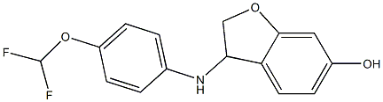 3-{[4-(difluoromethoxy)phenyl]amino}-2,3-dihydro-1-benzofuran-6-ol Structure