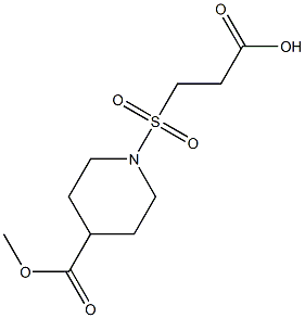 3-{[4-(methoxycarbonyl)piperidine-1-]sulfonyl}propanoic acid 구조식 이미지