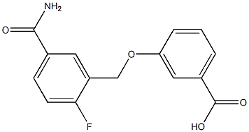 3-{[5-(aminocarbonyl)-2-fluorobenzyl]oxy}benzoic acid Structure