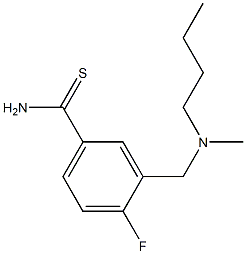 3-{[butyl(methyl)amino]methyl}-4-fluorobenzenecarbothioamide Structure