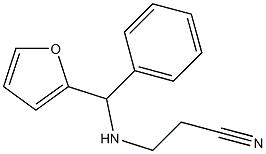 3-{[furan-2-yl(phenyl)methyl]amino}propanenitrile Structure