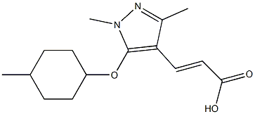 3-{1,3-dimethyl-5-[(4-methylcyclohexyl)oxy]-1H-pyrazol-4-yl}prop-2-enoic acid Structure