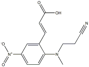 3-{2-[(2-cyanoethyl)(methyl)amino]-5-nitrophenyl}prop-2-enoic acid Structure