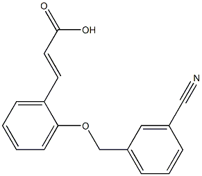 3-{2-[(3-cyanophenyl)methoxy]phenyl}prop-2-enoic acid 구조식 이미지