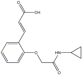 3-{2-[(cyclopropylcarbamoyl)methoxy]phenyl}prop-2-enoic acid 구조식 이미지