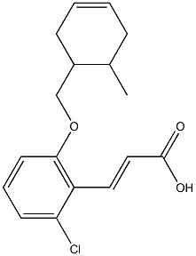 3-{2-chloro-6-[(6-methylcyclohex-3-en-1-yl)methoxy]phenyl}prop-2-enoic acid Structure