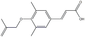3-{3,5-dimethyl-4-[(2-methylprop-2-en-1-yl)oxy]phenyl}prop-2-enoic acid Structure