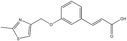 3-{3-[(2-methyl-1,3-thiazol-4-yl)methoxy]phenyl}prop-2-enoic acid 구조식 이미지