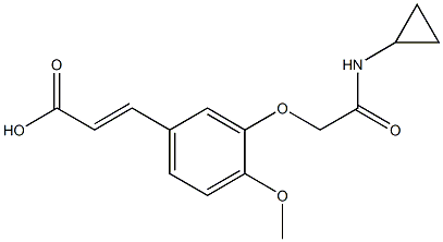 3-{3-[(cyclopropylcarbamoyl)methoxy]-4-methoxyphenyl}prop-2-enoic acid Structure