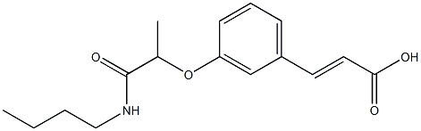 3-{3-[1-(butylcarbamoyl)ethoxy]phenyl}prop-2-enoic acid 구조식 이미지