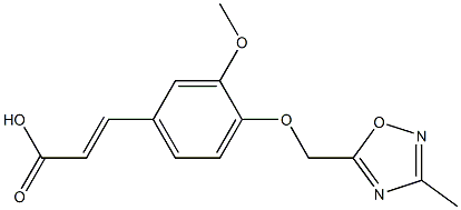 3-{3-methoxy-4-[(3-methyl-1,2,4-oxadiazol-5-yl)methoxy]phenyl}prop-2-enoic acid Structure