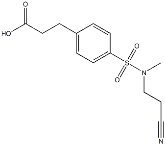 3-{4-[(2-cyanoethyl)(methyl)sulfamoyl]phenyl}propanoic acid Structure