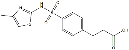 3-{4-[(4-methyl-1,3-thiazol-2-yl)sulfamoyl]phenyl}propanoic acid 구조식 이미지