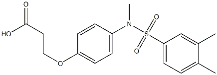 3-{4-[[(3,4-dimethylphenyl)sulfonyl](methyl)amino]phenoxy}propanoic acid Structure