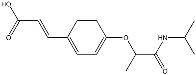 3-{4-[1-(propan-2-ylcarbamoyl)ethoxy]phenyl}prop-2-enoic acid Structure