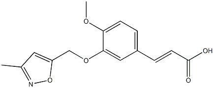 3-{4-methoxy-3-[(3-methyl-1,2-oxazol-5-yl)methoxy]phenyl}prop-2-enoic acid 구조식 이미지