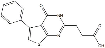 3-{4-oxo-5-phenyl-3H,4H-thieno[2,3-d]pyrimidin-2-yl}propanoic acid 구조식 이미지