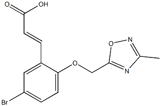 3-{5-bromo-2-[(3-methyl-1,2,4-oxadiazol-5-yl)methoxy]phenyl}prop-2-enoic acid 구조식 이미지