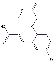 3-{5-bromo-2-[(methylcarbamoyl)methoxy]phenyl}prop-2-enoic acid Structure