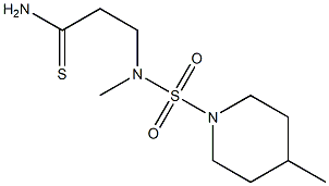 3-{methyl[(4-methylpiperidine-1-)sulfonyl]amino}propanethioamide 구조식 이미지
