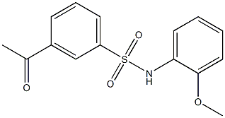 3-acetyl-N-(2-methoxyphenyl)benzene-1-sulfonamide 구조식 이미지