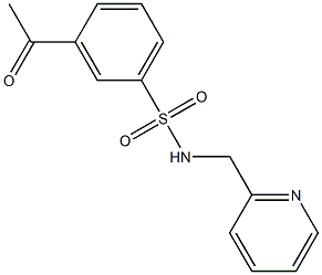 3-acetyl-N-(pyridin-2-ylmethyl)benzene-1-sulfonamide Structure