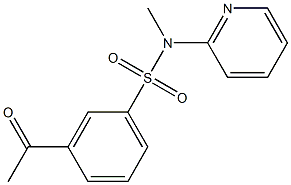 3-acetyl-N-methyl-N-(pyridin-2-yl)benzene-1-sulfonamide 구조식 이미지