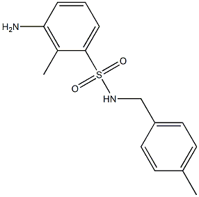 3-amino-2-methyl-N-[(4-methylphenyl)methyl]benzene-1-sulfonamide 구조식 이미지