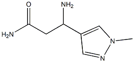 3-amino-3-(1-methyl-1H-pyrazol-4-yl)propanamide Structure