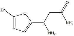 3-amino-3-(5-bromofuran-2-yl)propanamide 구조식 이미지