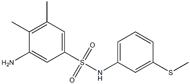 3-amino-4,5-dimethyl-N-[3-(methylsulfanyl)phenyl]benzene-1-sulfonamide 구조식 이미지