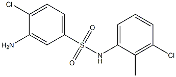 3-amino-4-chloro-N-(3-chloro-2-methylphenyl)benzene-1-sulfonamide 구조식 이미지