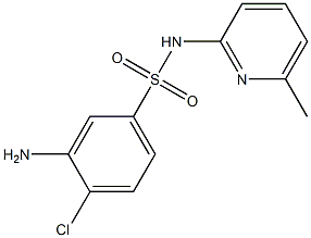 3-amino-4-chloro-N-(6-methylpyridin-2-yl)benzene-1-sulfonamide 구조식 이미지