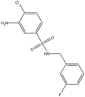 3-amino-4-chloro-N-[(3-fluorophenyl)methyl]benzene-1-sulfonamide 구조식 이미지