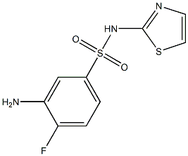 3-amino-4-fluoro-N-(1,3-thiazol-2-yl)benzene-1-sulfonamide Structure