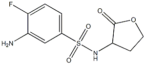 3-amino-4-fluoro-N-(2-oxooxolan-3-yl)benzene-1-sulfonamide Structure