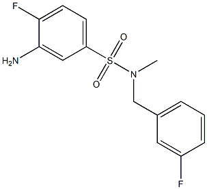 3-amino-4-fluoro-N-[(3-fluorophenyl)methyl]-N-methylbenzene-1-sulfonamide 구조식 이미지