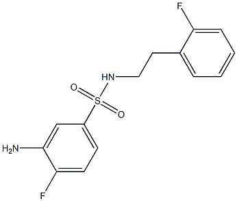 3-amino-4-fluoro-N-[2-(2-fluorophenyl)ethyl]benzene-1-sulfonamide Structure