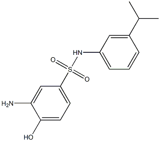 3-amino-4-hydroxy-N-[3-(propan-2-yl)phenyl]benzene-1-sulfonamide 구조식 이미지