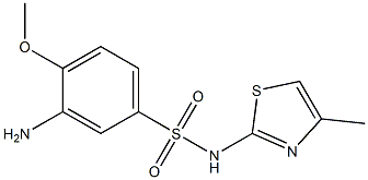 3-amino-4-methoxy-N-(4-methyl-1,3-thiazol-2-yl)benzene-1-sulfonamide 구조식 이미지