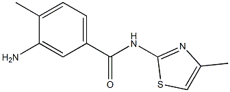 3-amino-4-methyl-N-(4-methyl-1,3-thiazol-2-yl)benzamide 구조식 이미지
