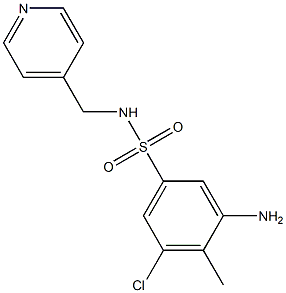 3-amino-5-chloro-4-methyl-N-(pyridin-4-ylmethyl)benzene-1-sulfonamide Structure