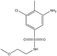 3-amino-5-chloro-N-(2-methoxyethyl)-4-methylbenzene-1-sulfonamide 구조식 이미지