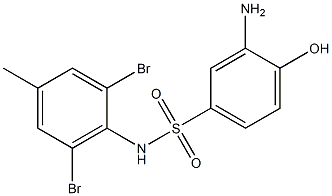 3-amino-N-(2,6-dibromo-4-methylphenyl)-4-hydroxybenzene-1-sulfonamide Structure